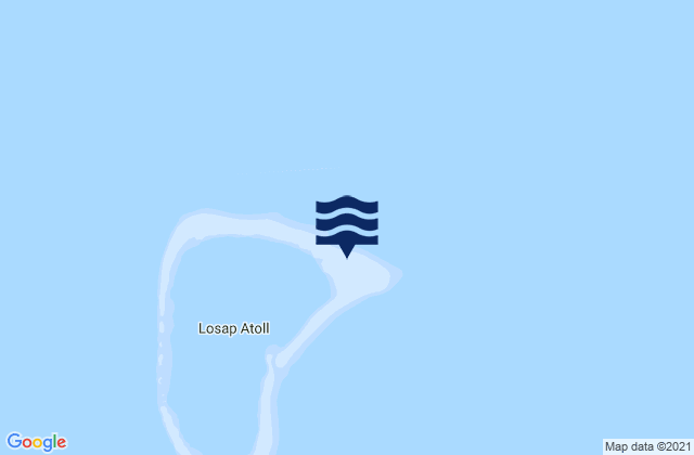Mappa delle maree di Losap Atoll, Micronesia