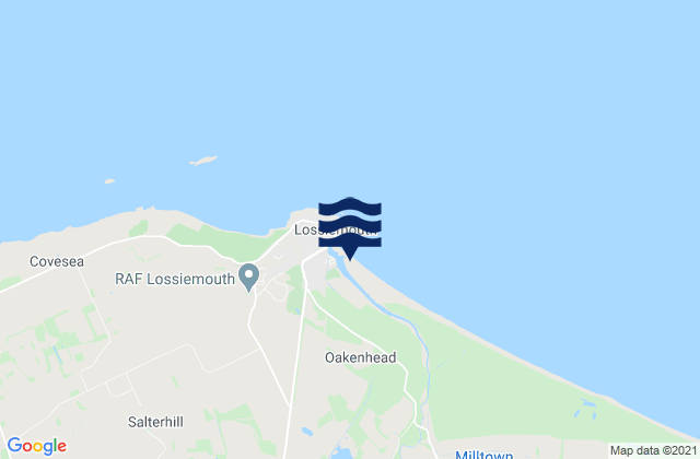 Mappa delle maree di Lossiemouth East Beach, United Kingdom