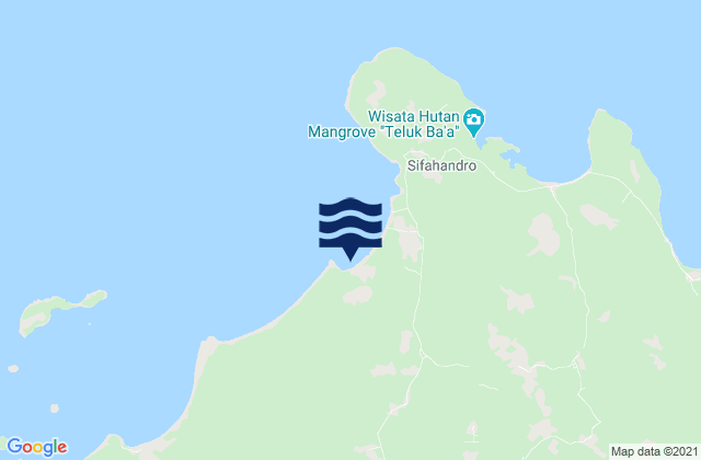 Mappa delle maree di Lotu, Indonesia
