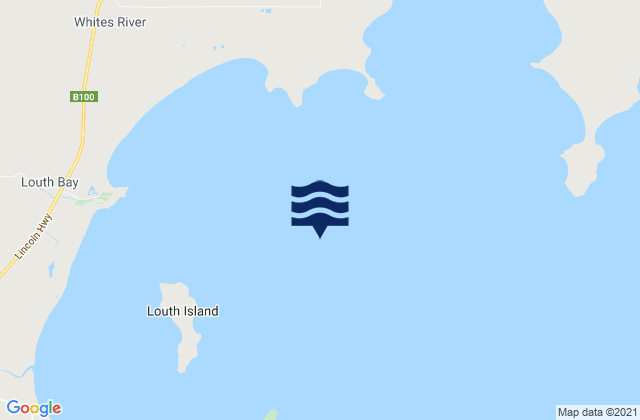 Mappa delle maree di Louth Bay, Australia