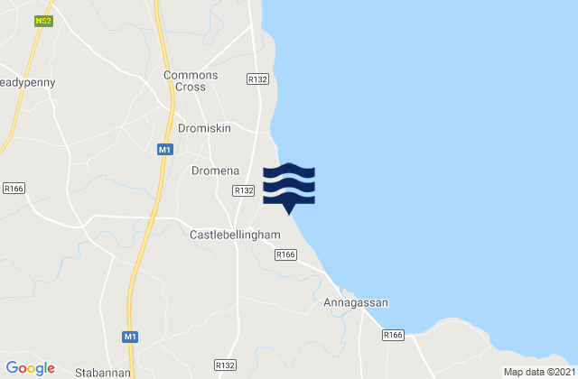 Mappa delle maree di Louth, Ireland