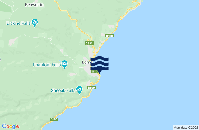 Mappa delle maree di Loutit Bay, Australia
