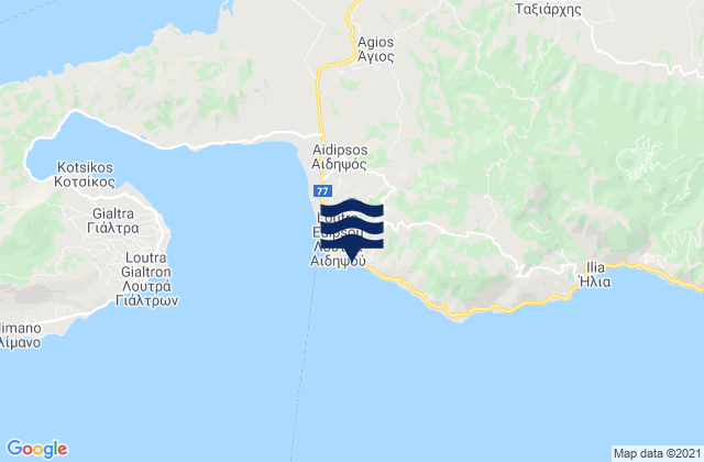 Mappa delle maree di Loutrá Aidhipsoú, Greece