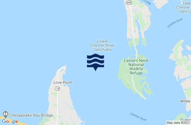 Mappa delle maree di Love Point 1.6 n.mi. east of, United States