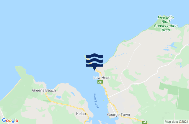 Mappa delle maree di Low Head, Australia