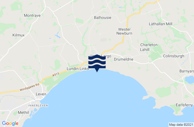 Mappa delle maree di Lower Largo Beach, United Kingdom