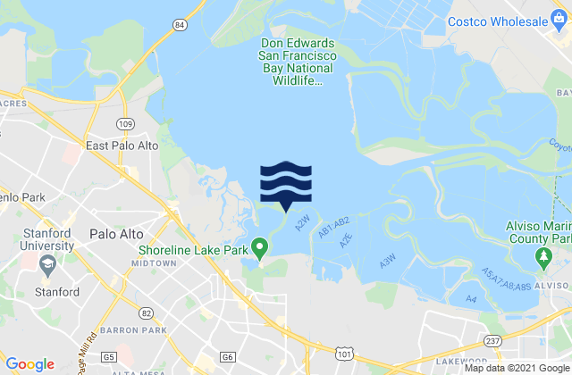 Mappa delle maree di Loyola, United States