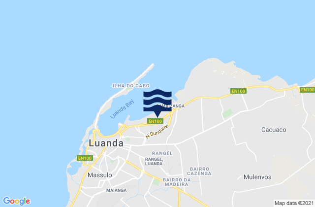 Mappa delle maree di Luanda Province, Angola