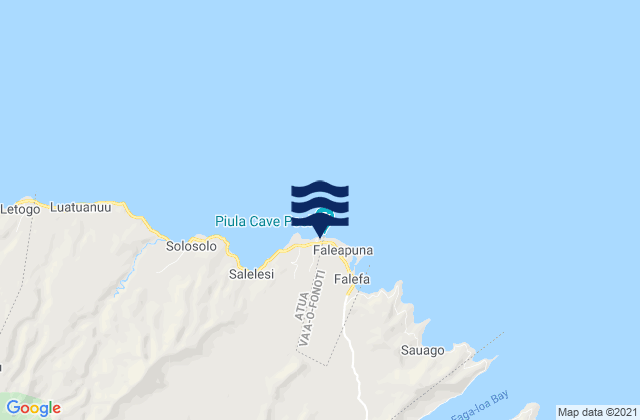 Mappa delle maree di Lufilufi, Samoa