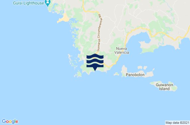 Mappa delle maree di Lugmayan Point Guimaras Island, Philippines