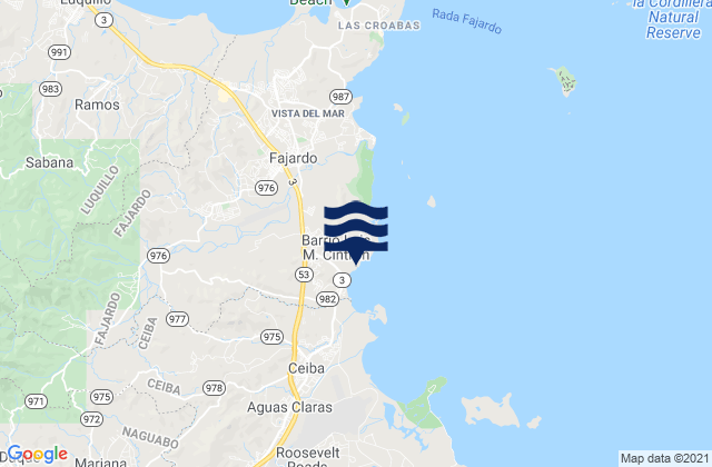 Mappa delle maree di Luis M. Cintron, Puerto Rico