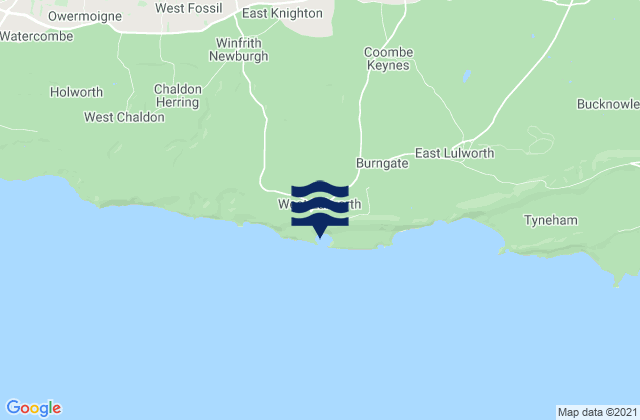 Mappa delle maree di Lulworth Cove Beach, United Kingdom
