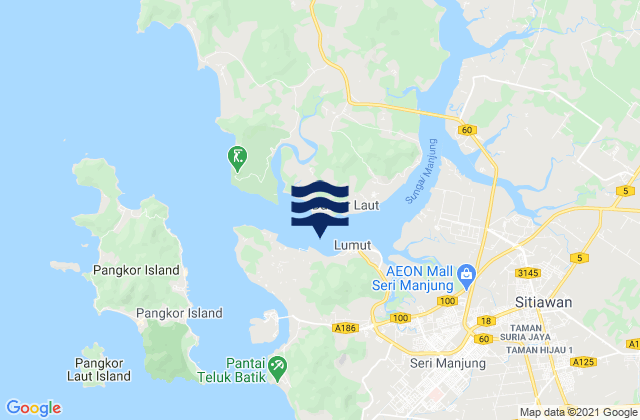 Mappa delle maree di Lumut (Pengkalan), Malaysia