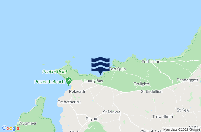 Mappa delle maree di Lundy Bay and Epphaven Cove Beach, United Kingdom