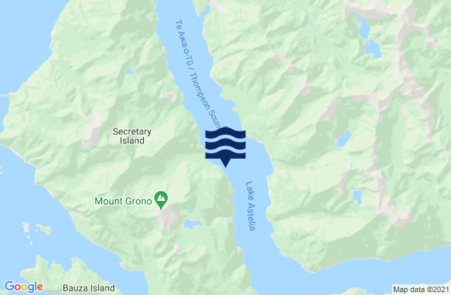 Mappa delle maree di Lyall Bay, New Zealand