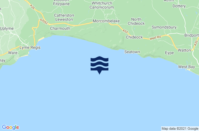 Mappa delle maree di Lyme Bay Beach, United Kingdom