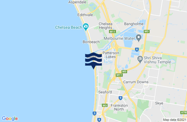 Mappa delle maree di Lynbrook, Australia