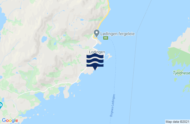 Mappa delle maree di Lødingen, Norway