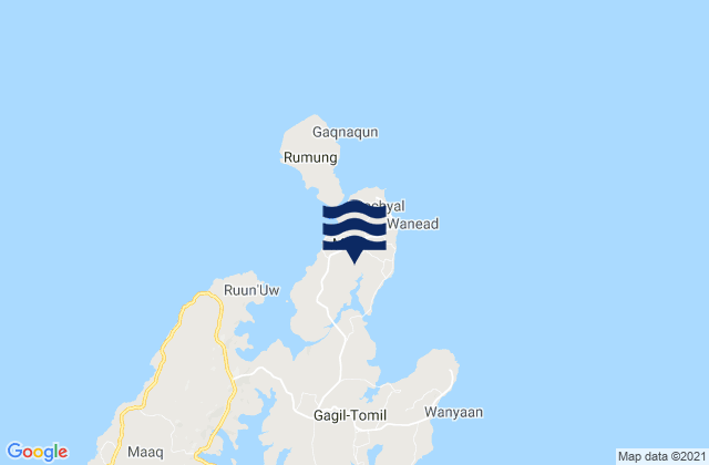 Mappa delle maree di Maap Municipality, Micronesia