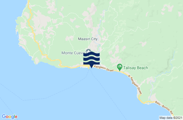 Mappa delle maree di Maasin, Philippines