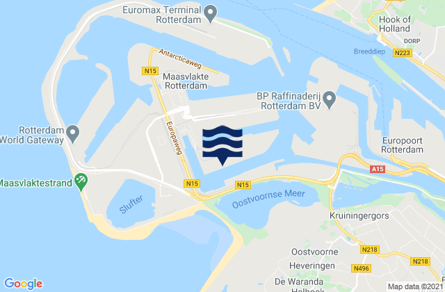 Mappa delle maree di Maasvlakte, Netherlands