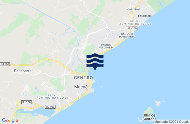 Mappa delle maree di Macae, Brazil