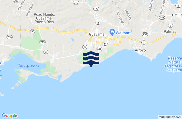 Mappa delle maree di Machete Barrio, Puerto Rico