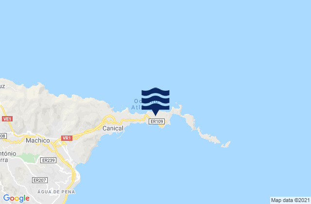 Mappa delle maree di Machico, Portugal