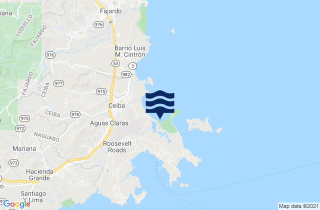 Mappa delle maree di Machos Barrio, Puerto Rico