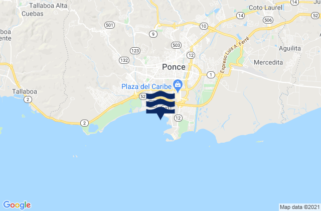 Mappa delle maree di Machuelo Abajo Barrio, Puerto Rico