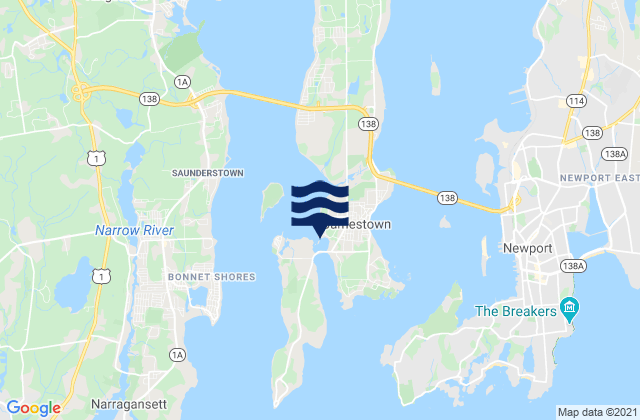 Mappa delle maree di Mackerel Cove, United States