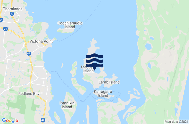 Mappa delle maree di Macleay Island, Australia