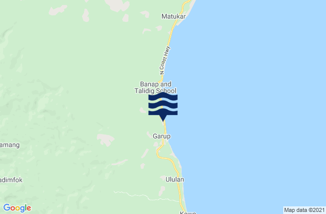Mappa delle maree di Madang Province, Papua New Guinea