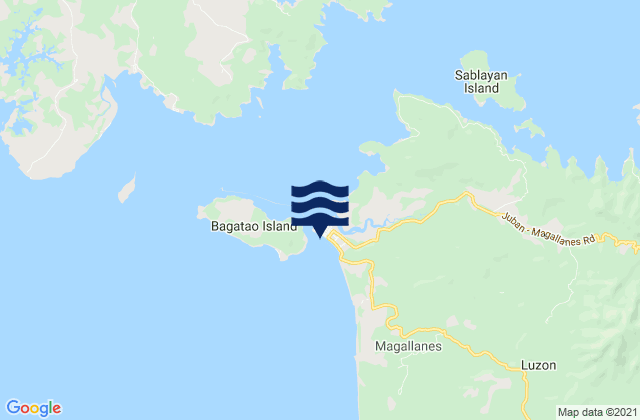 Mappa delle maree di Magallanes, Philippines