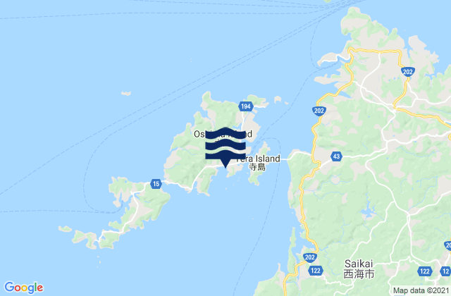 Mappa delle maree di Magome, Japan