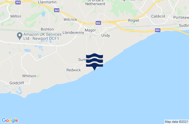 Mappa delle maree di Magor, United Kingdom