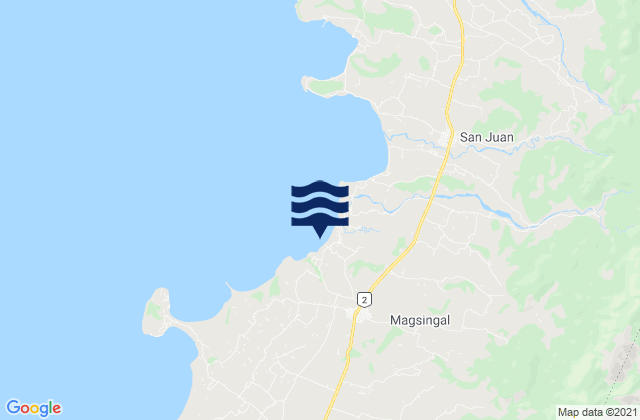 Mappa delle maree di Magsingal, Philippines