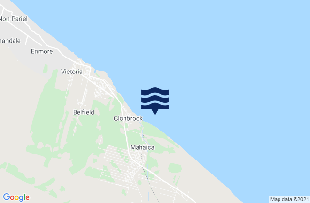 Mappa delle maree di Mahaica Village, Guyana