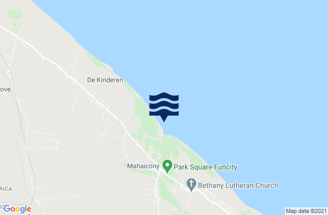Mappa delle maree di Mahaicony Village, Guyana