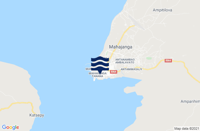 Mappa delle maree di Mahajanga, Madagascar
