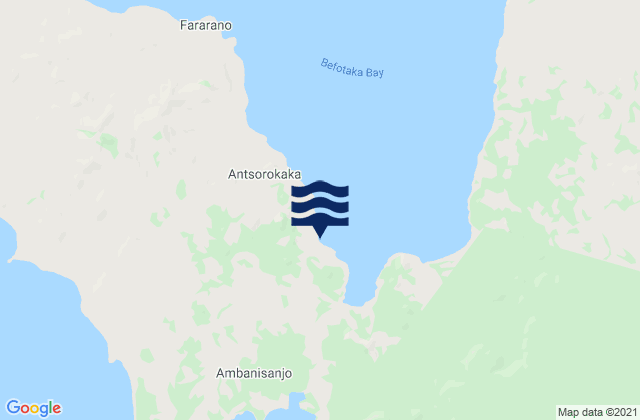 Mappa delle maree di Mahalina, Madagascar