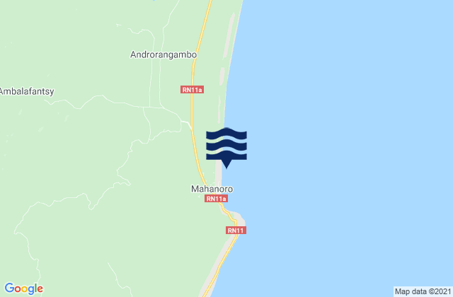 Mappa delle maree di Mahanoro, Madagascar