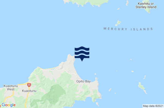 Mappa delle maree di Mahinapua Bay, New Zealand