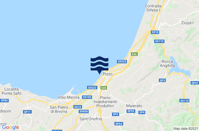 Mappa delle maree di Maierato, Italy