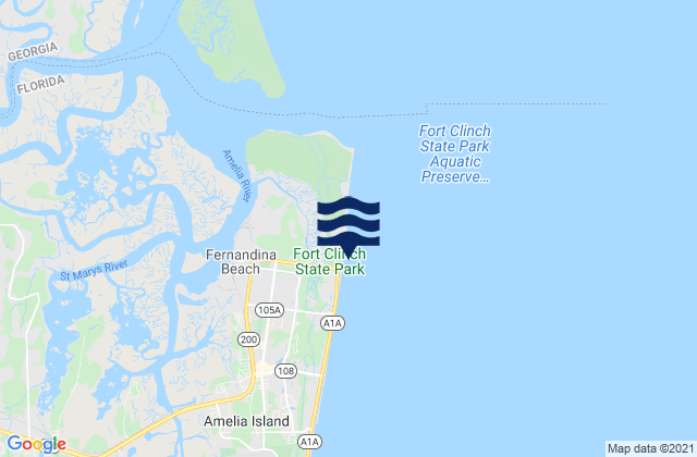 Mappa delle maree di Main Beach, United States
