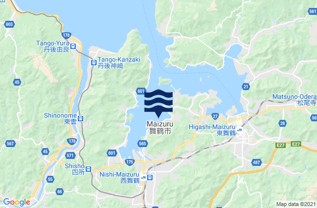 Mappa delle maree di Maizuru-shi, Japan