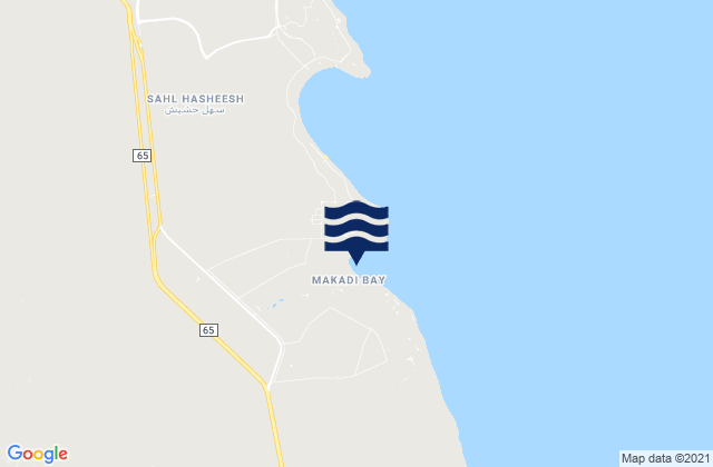 Mappa delle maree di Makadi Bay, Egypt