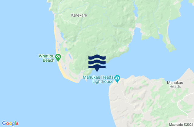 Mappa delle maree di Makaka Bay, New Zealand
