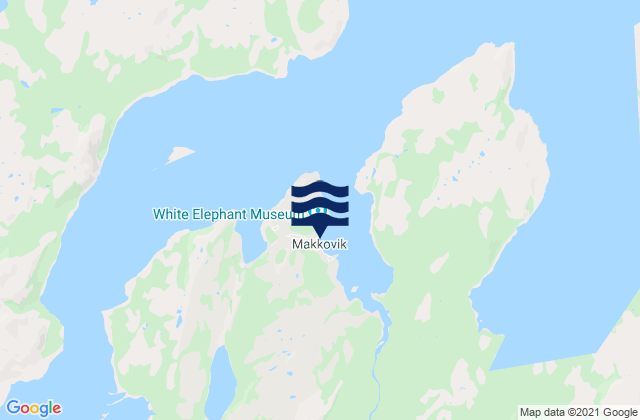 Mappa delle maree di Makkovik, Canada