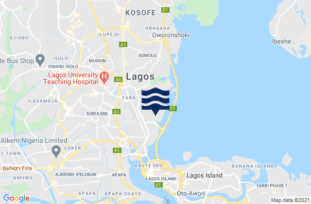 Mappa delle maree di Makoko, Nigeria